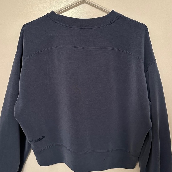 Lululemon Perfectly Oversized Cropped Crew *Softstreme in Mineral Blue - Picture 7 of 9